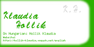 klaudia hollik business card